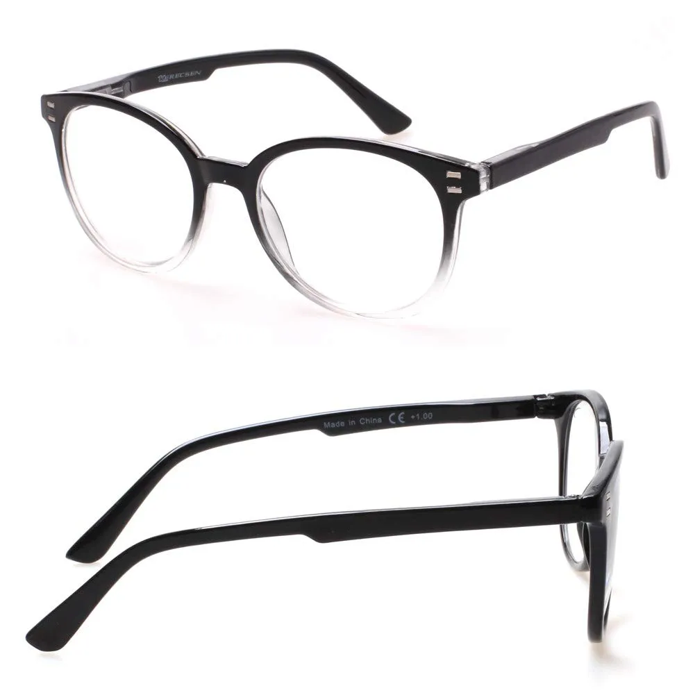 3 Pack Reading Glasses Spring Hinge Stylish Readers Black / Tortoise for Men and Women 3 Mix 3.0 x