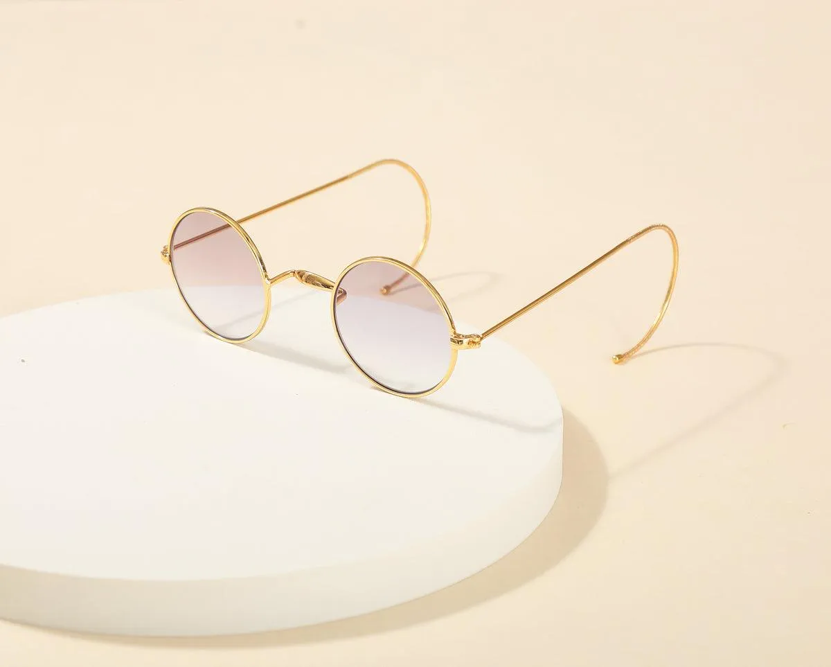 39mm Round Wire Rim Gradient Tint Sun Readers A0039