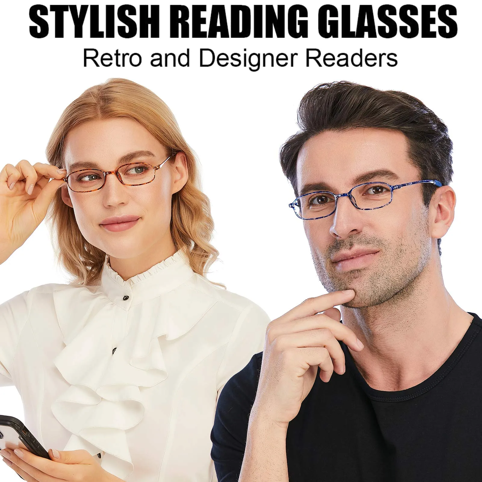 AQWANO 4 Pack Computer Reading Glasses Blue Light Blocking Lightweight TR90 Flexible Frame UV Protection Readers for Women Men  1.0 1.0 x