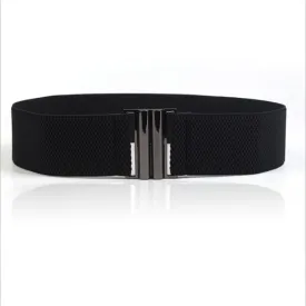 Aubrey Metal Buckle Elastic Belt