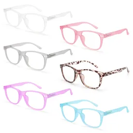 Axot 6 Pack Reading Glasses Blue Light Blocking for Women/Men, Lightweight Fashion Quality Readers with Comfort Spring Hinge 6 Pack Mix 1.5 x