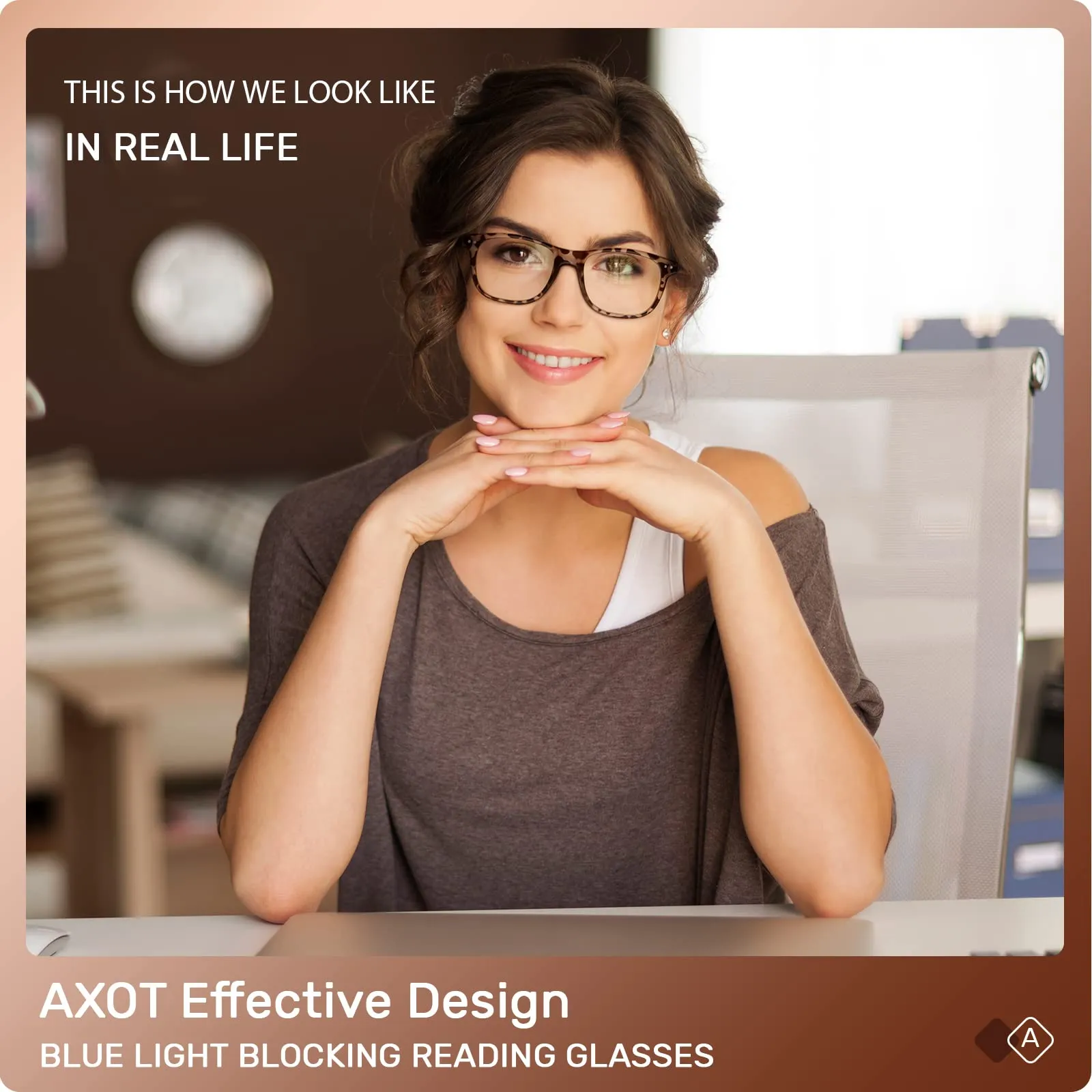 Axot 6 Pack Reading Glasses Blue Light Blocking for Women/Men, Lightweight Fashion Quality Readers with Comfort Spring Hinge 6 Pack Mix 1.5 x