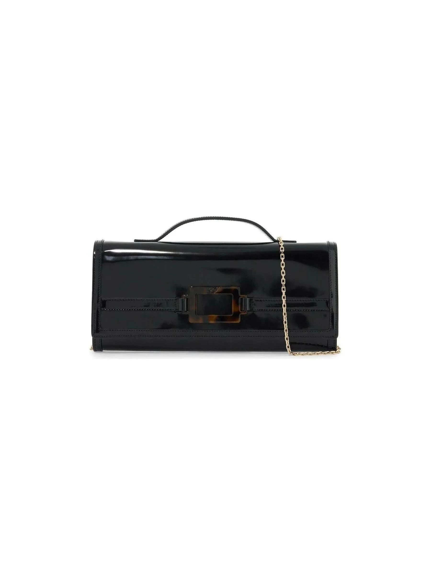 Belle Vivier Bow Leather Clutch