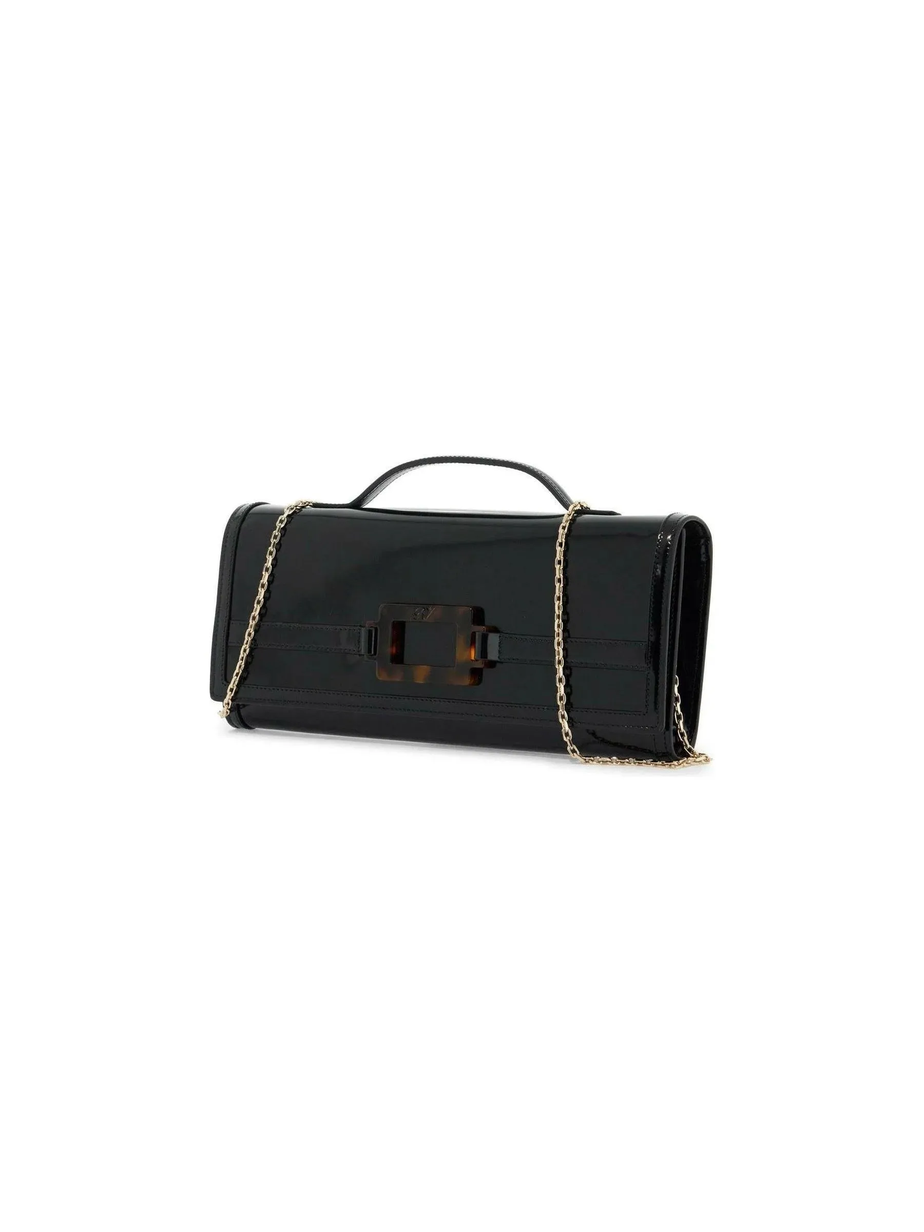 Belle Vivier Bow Leather Clutch