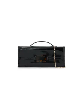 Belle Vivier Bow Leather Clutch