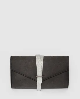 Black Sophia Envelope Clutch Bag