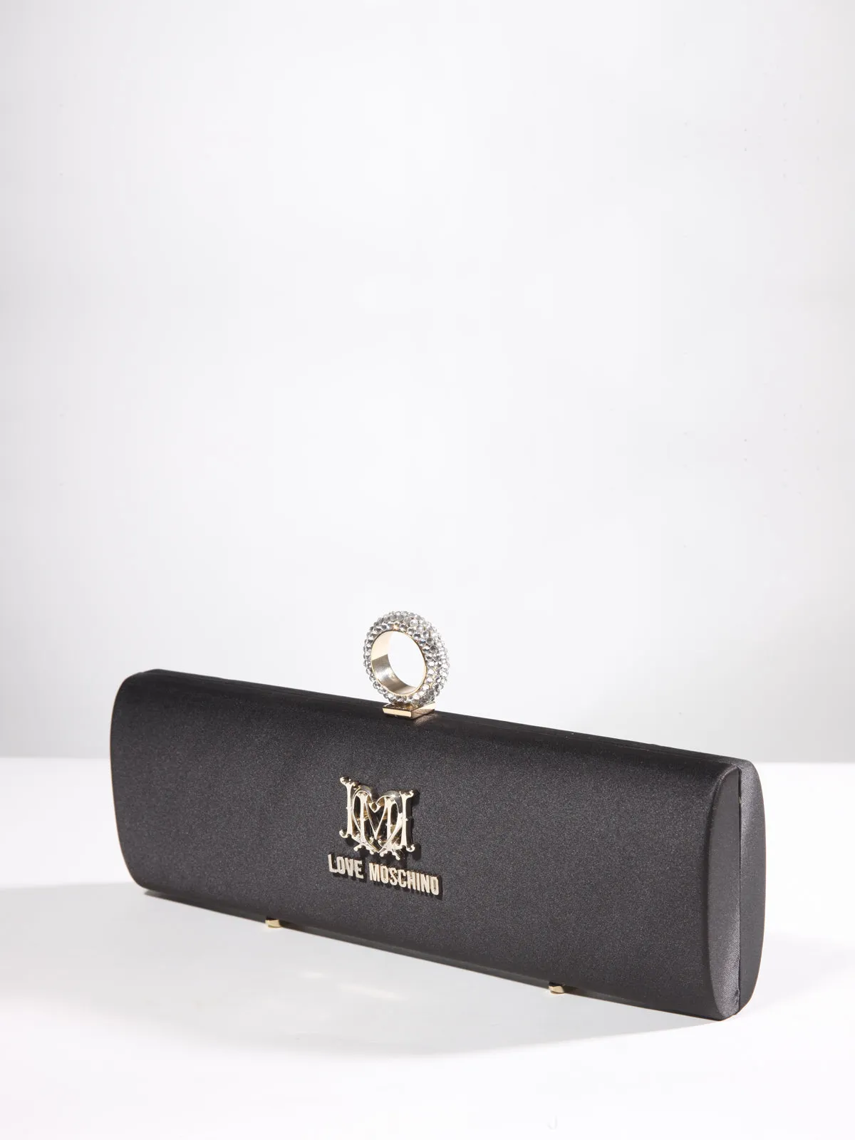 Borsa Satin Nero Clutch