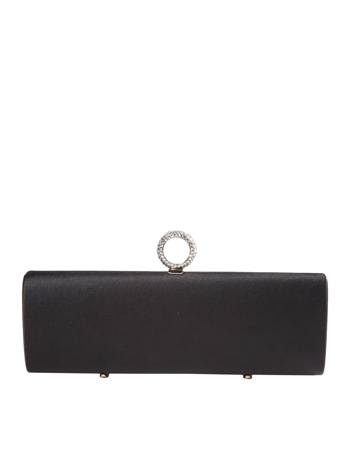 Borsa Satin Nero Clutch