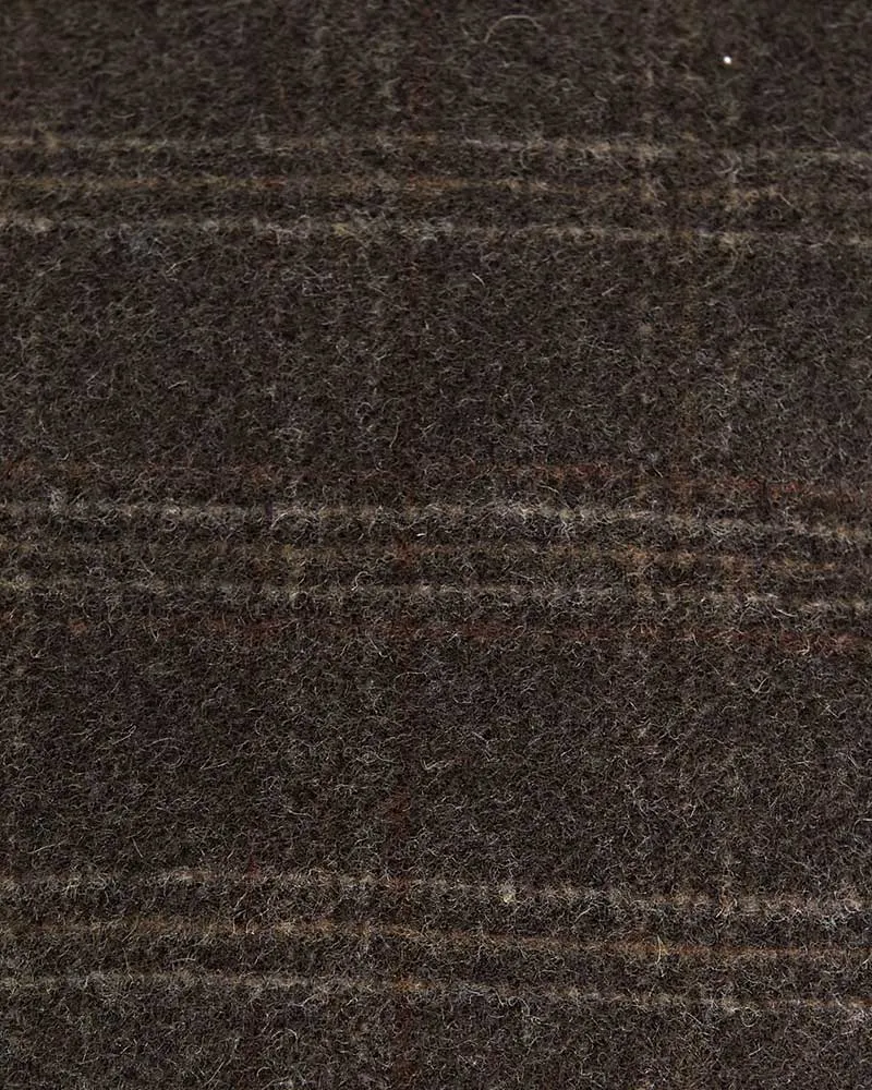 Brown Loden Check Wool & Alpaca Harlem Cap