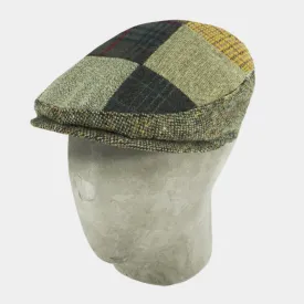 Brown Patchwork Wool Harlem Cap
