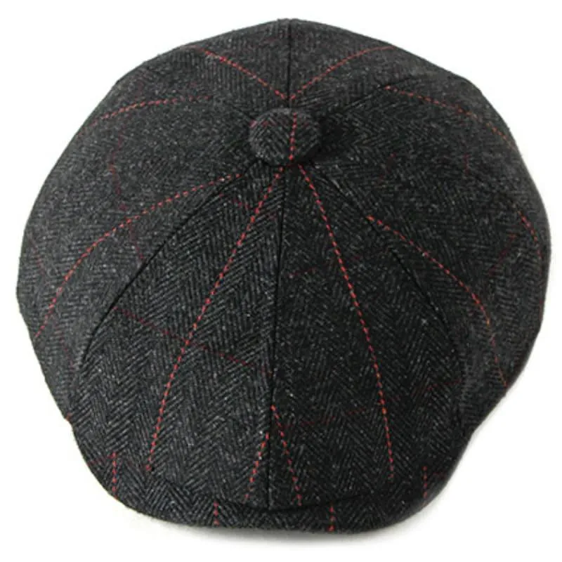 Cardiff Striped Newsboy Cap