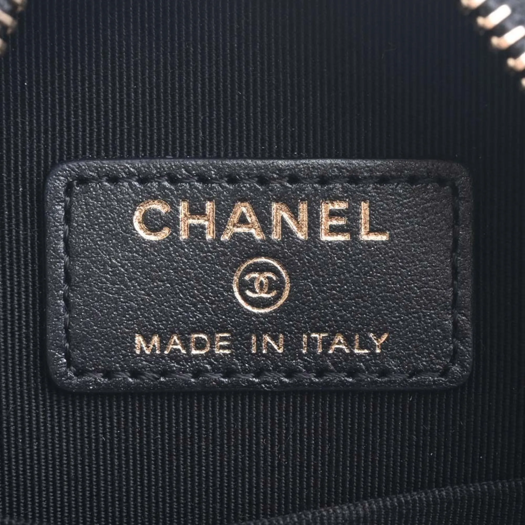 Chanel Caviar Skin Matelasse Coco Mark Chain Shoulder Bag Metallic Women's