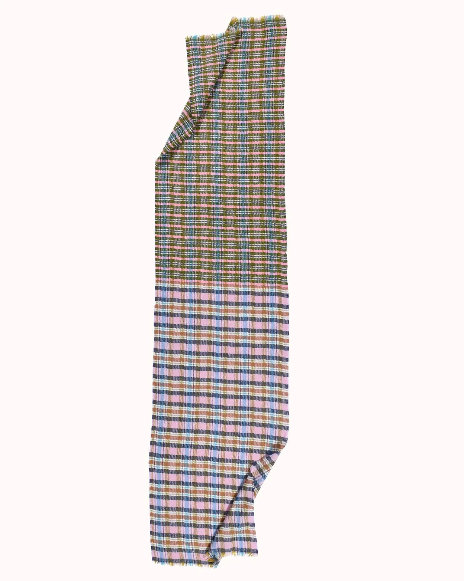Check Blanket Scarf in Rose