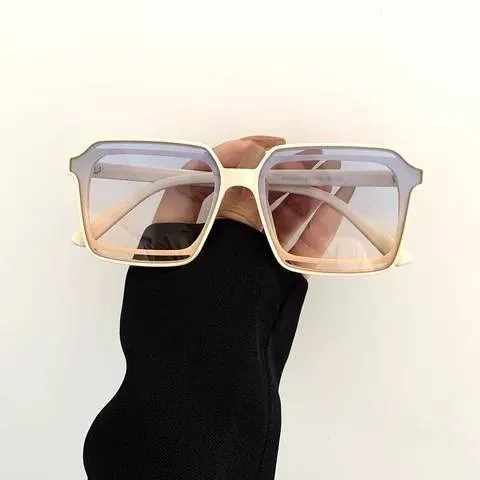 Chic Oversized Sunglasses for Women Men Big Flat Top Fashion-GIO