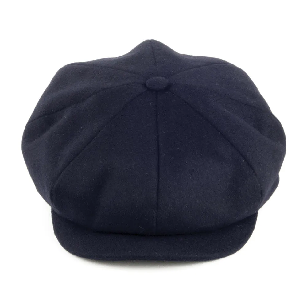 City Sport Loden Wool Newsboy Cap - Navy Blue