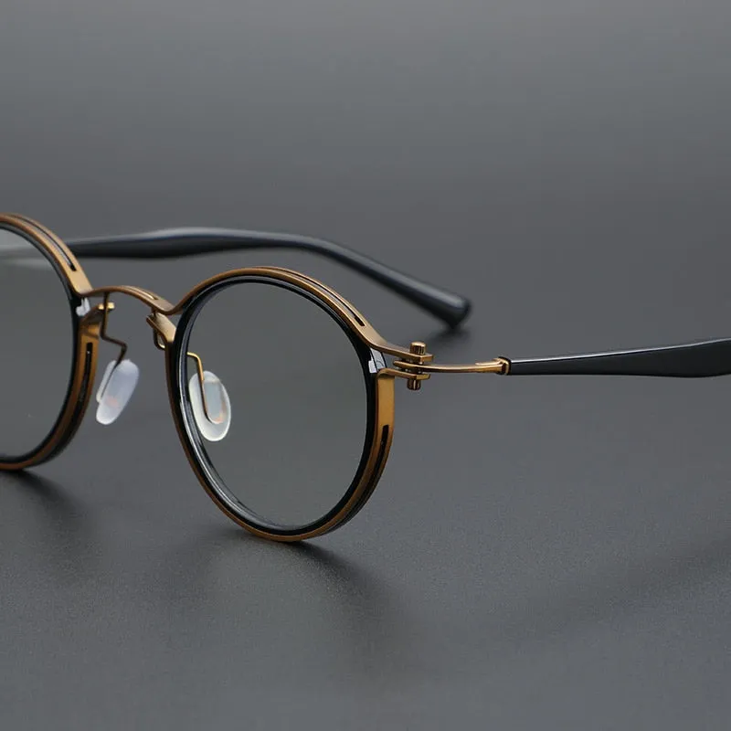 Cubojue Unisex Full Rim Round Alloy Hyperopic Reading Glasses