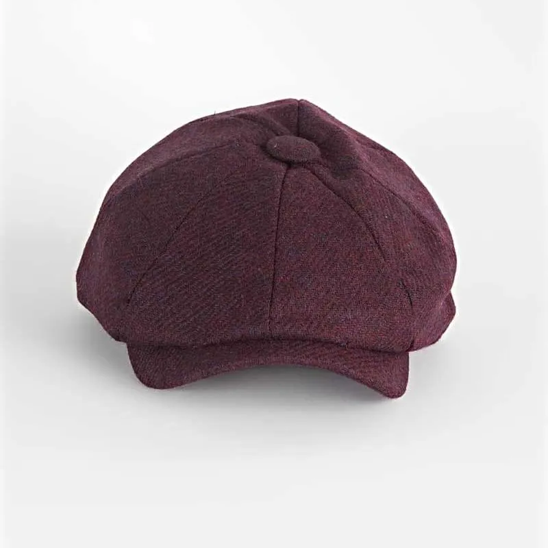 Damson Wine Wool Gatsby Cap