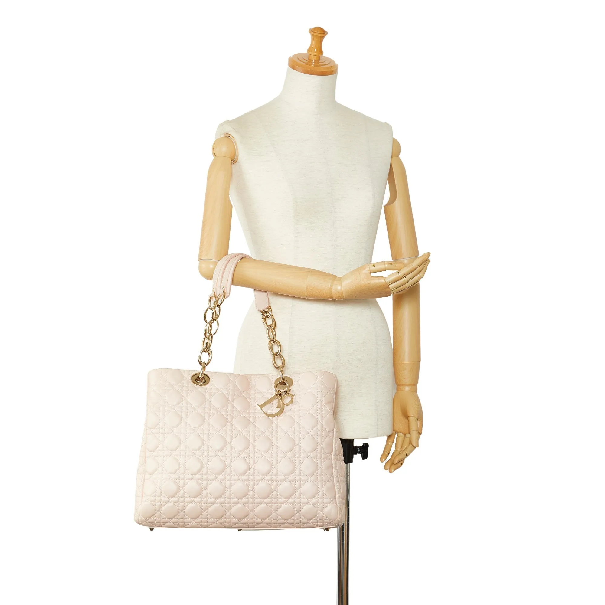 DIORLarge Cannage Lady  Soft Shopping Tote Tote Bag