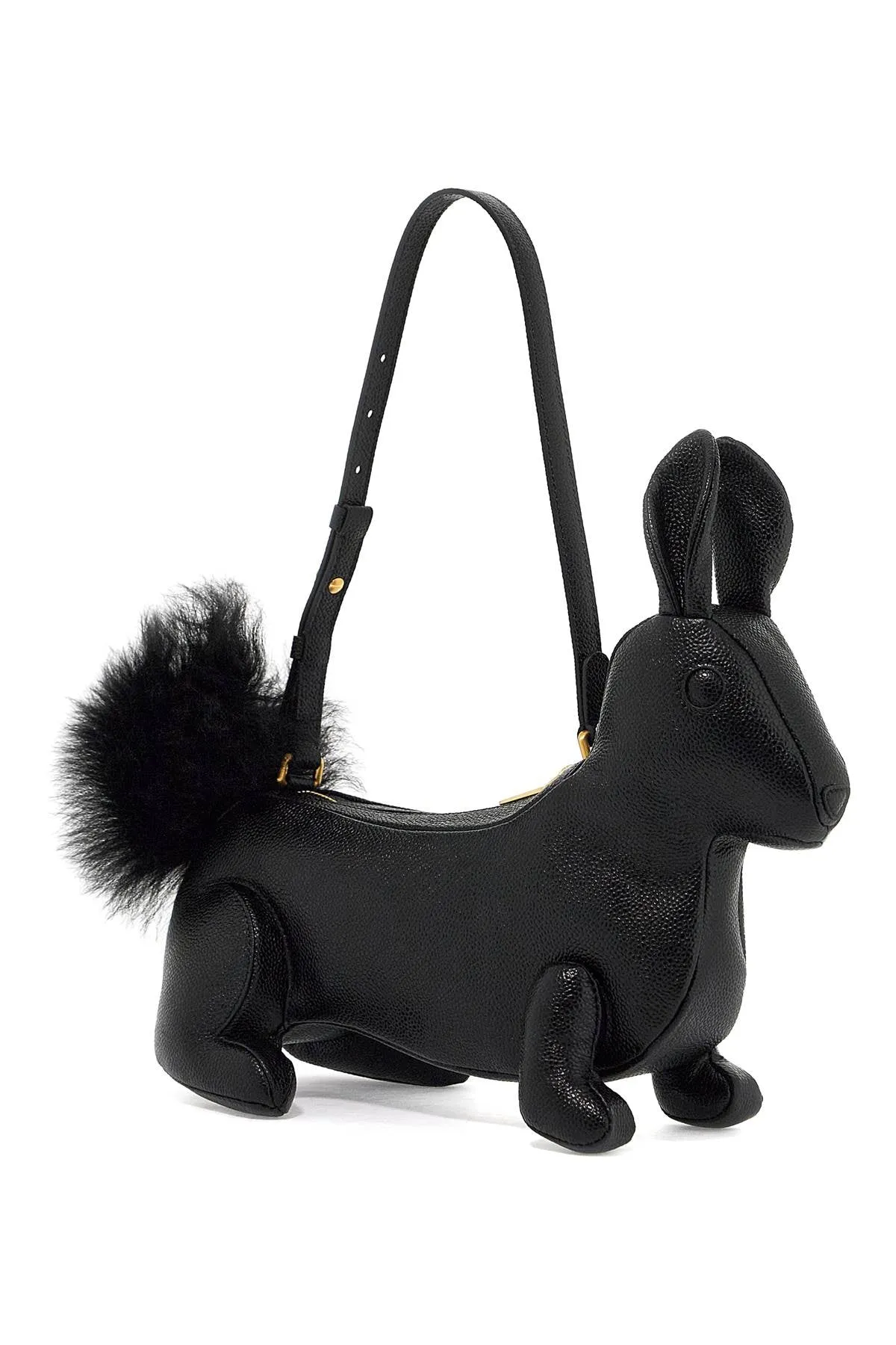 fur handbag with chain