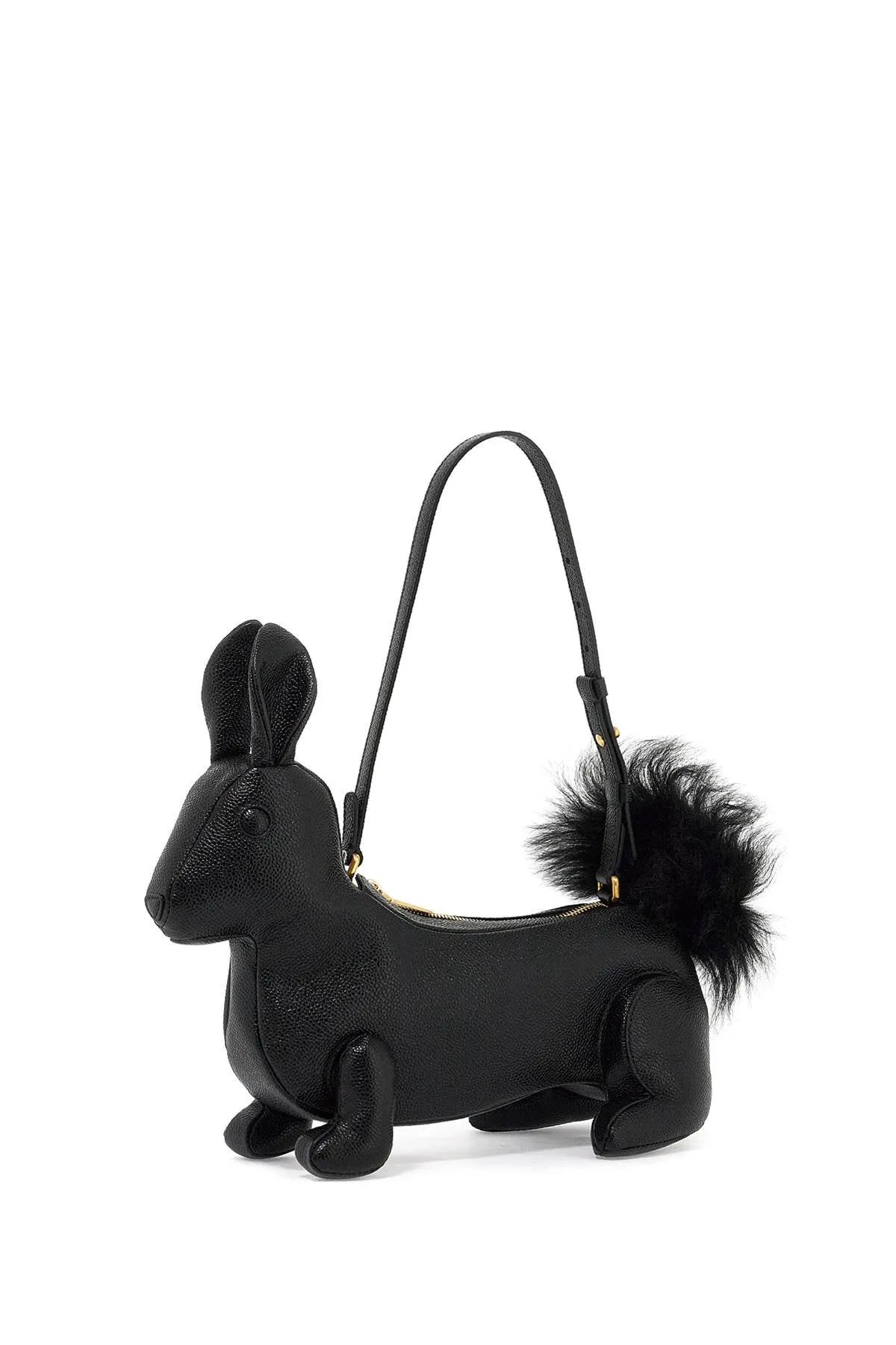 fur handbag with chain