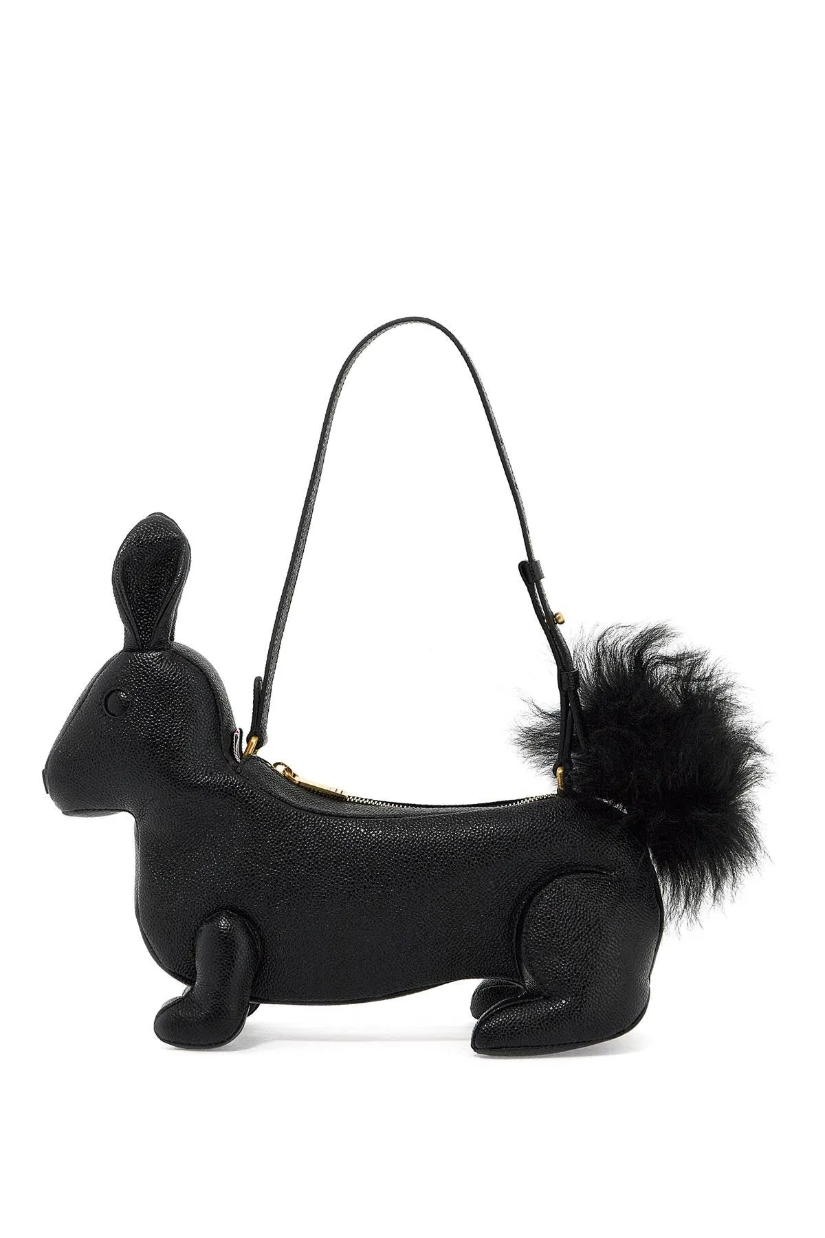 fur handbag with chain