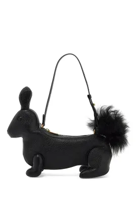 fur handbag with chain