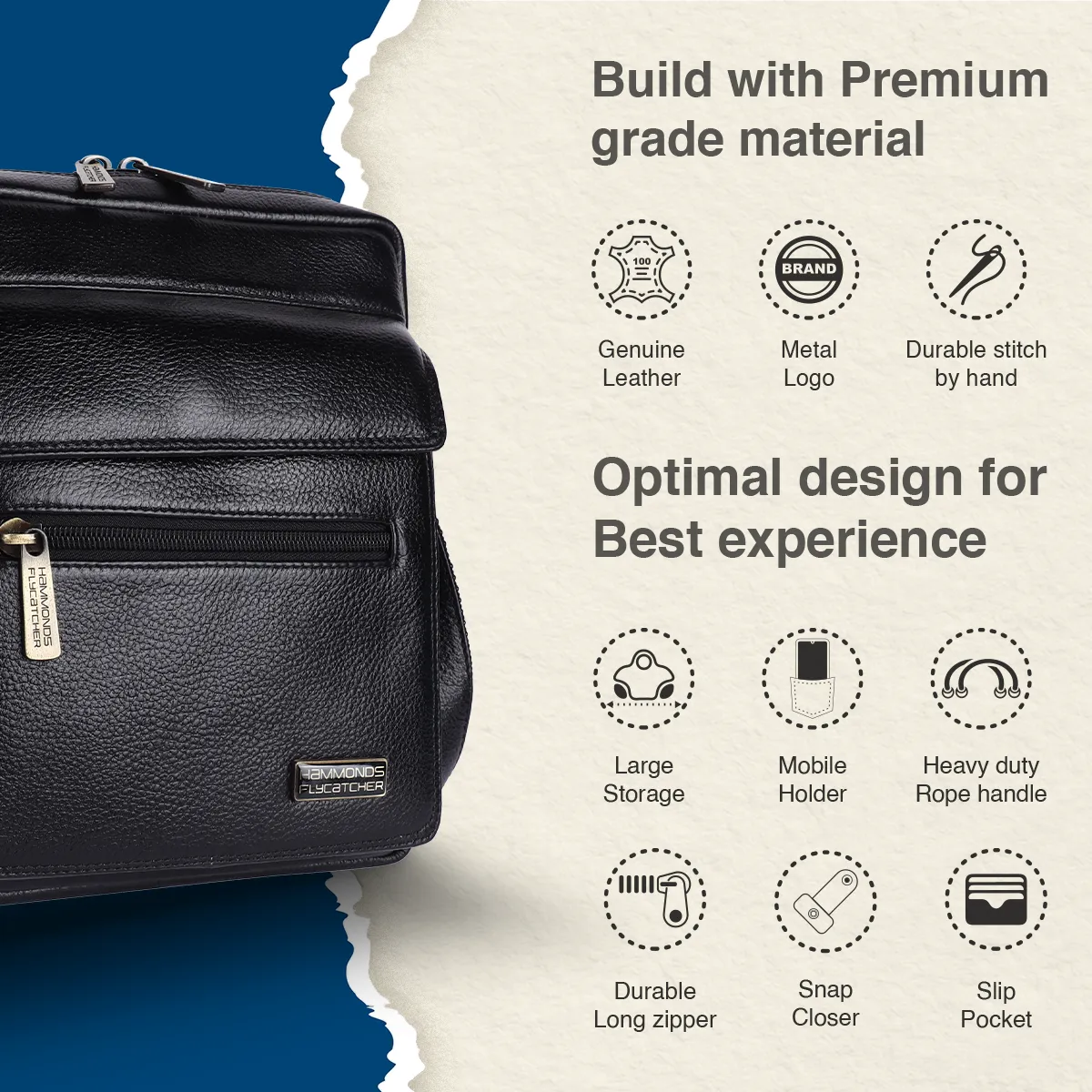 Genuine Leather Messenger Sling Bag For Men With 1 Year Warranty