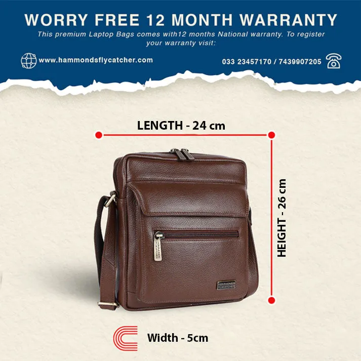 Genuine Leather Messenger Sling Bag For Men With 1 Year Warranty
