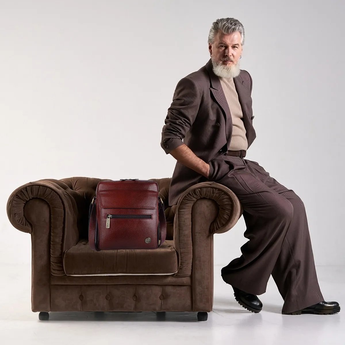 Genuine Leather Messenger Sling Bag For Men With 1 Year Warranty