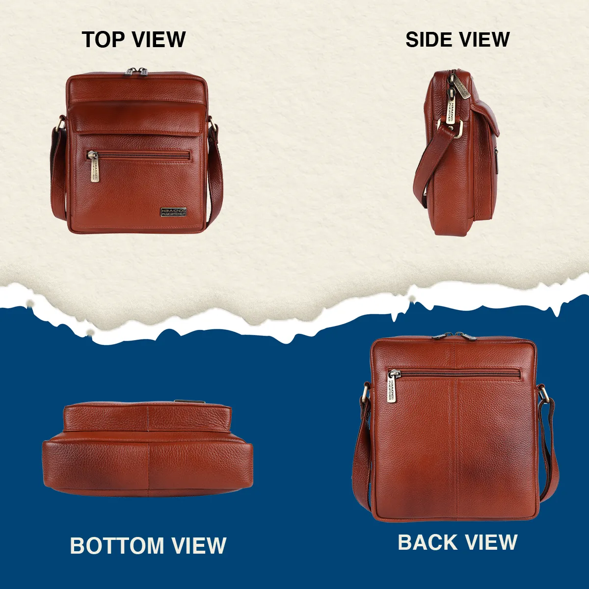 Genuine Leather Messenger Sling Bag For Men With 1 Year Warranty