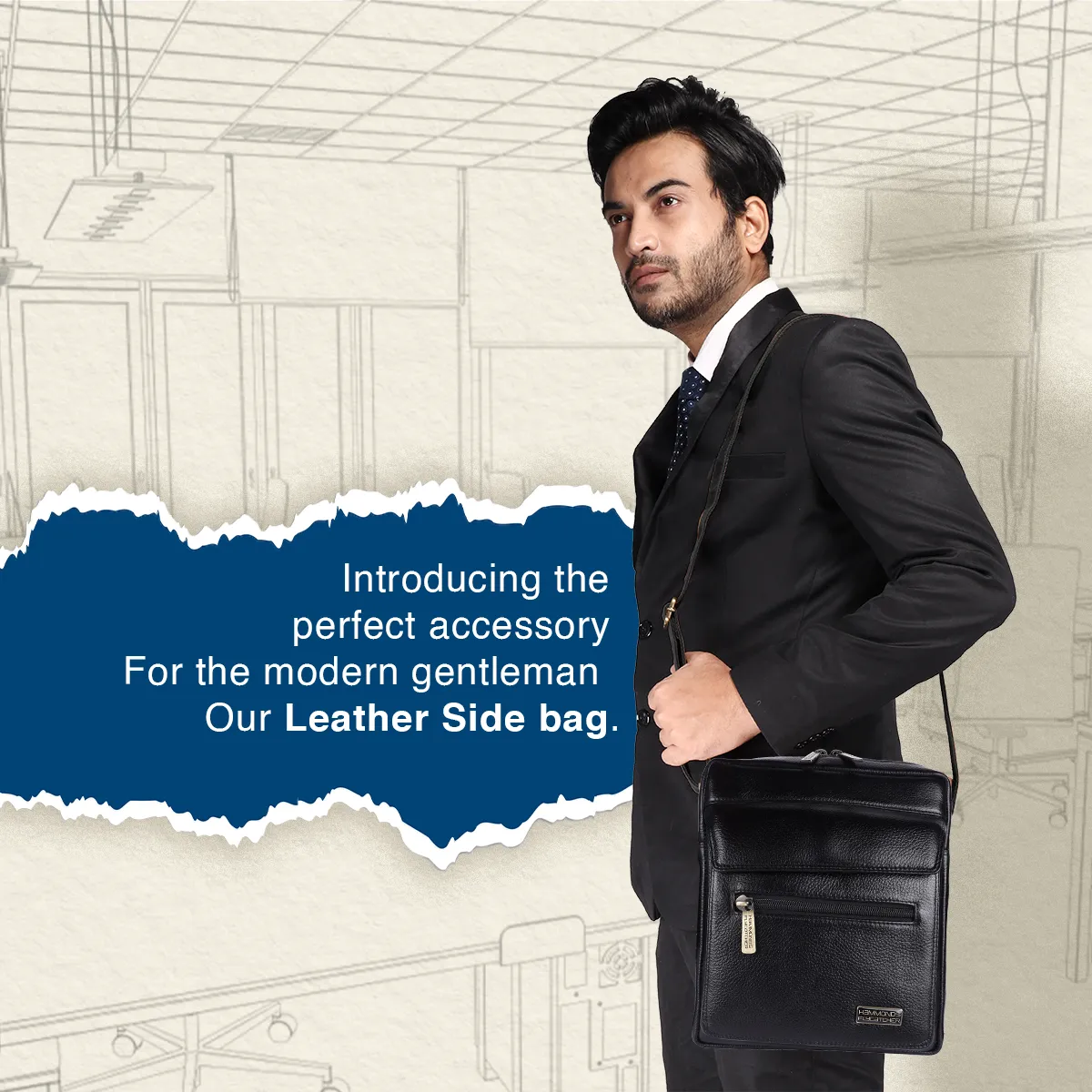 Genuine Leather Messenger Sling Bag For Men With 1 Year Warranty