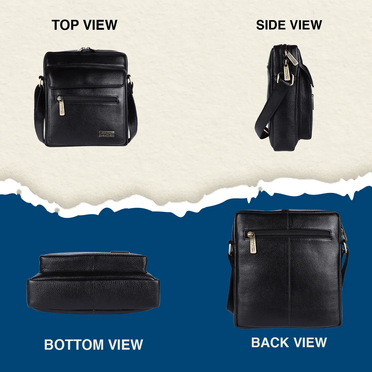 Genuine Leather Messenger Sling Bag For Men With 1 Year Warranty