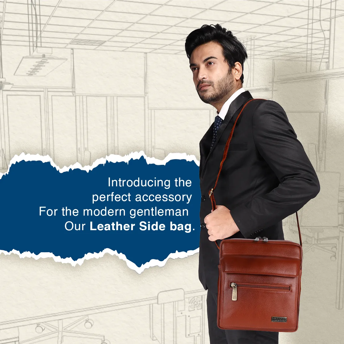 Genuine Leather Messenger Sling Bag For Men With 1 Year Warranty