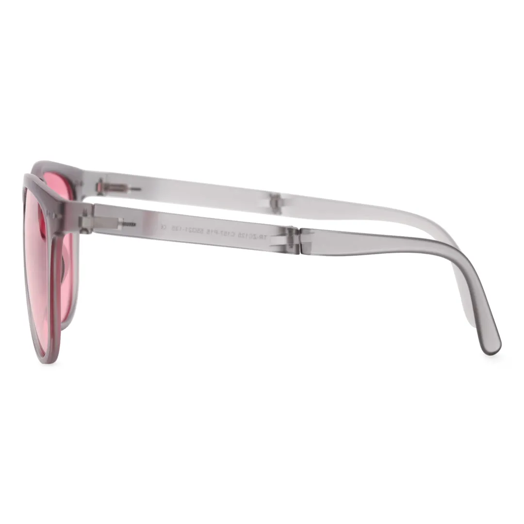 Grace | Square/Pink/TR90 Folding Sunglasses