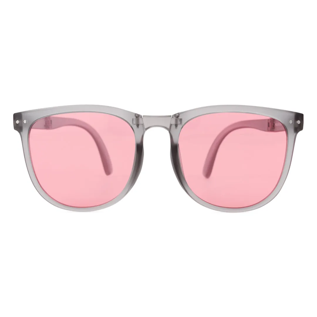 Grace | Square/Pink/TR90 Folding Sunglasses