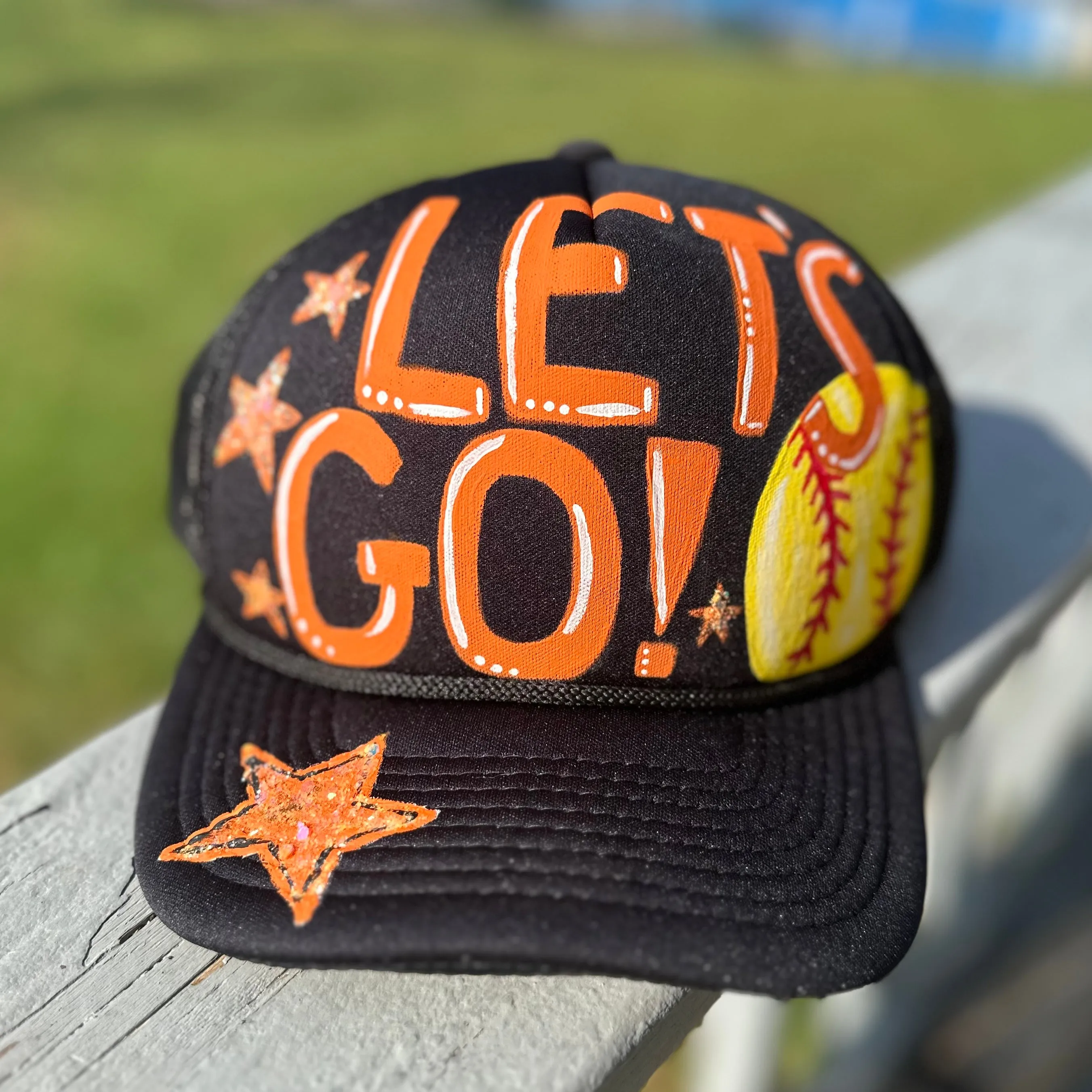 Hand Painted LET’S GO Trucker - Custom Order