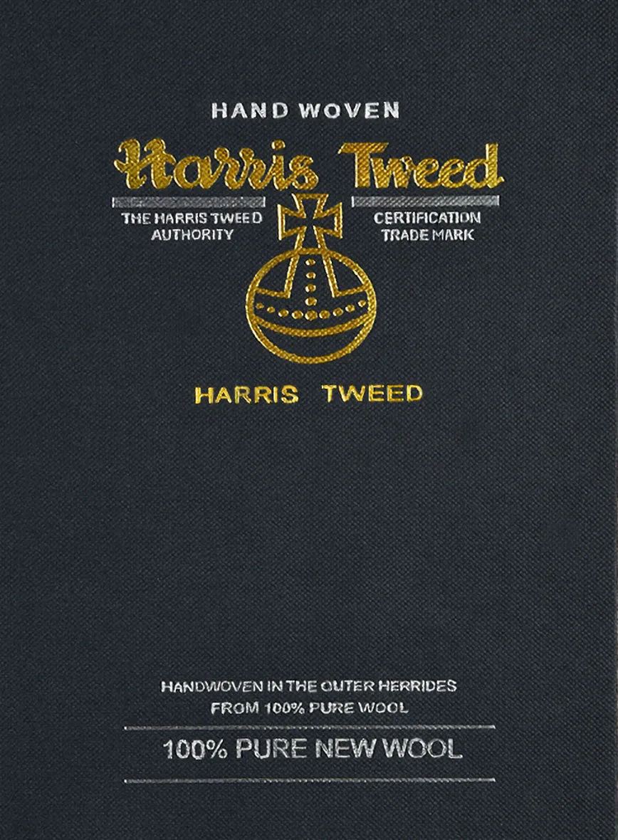 Harris Tweed Dark Gray Check Newsboy Cap