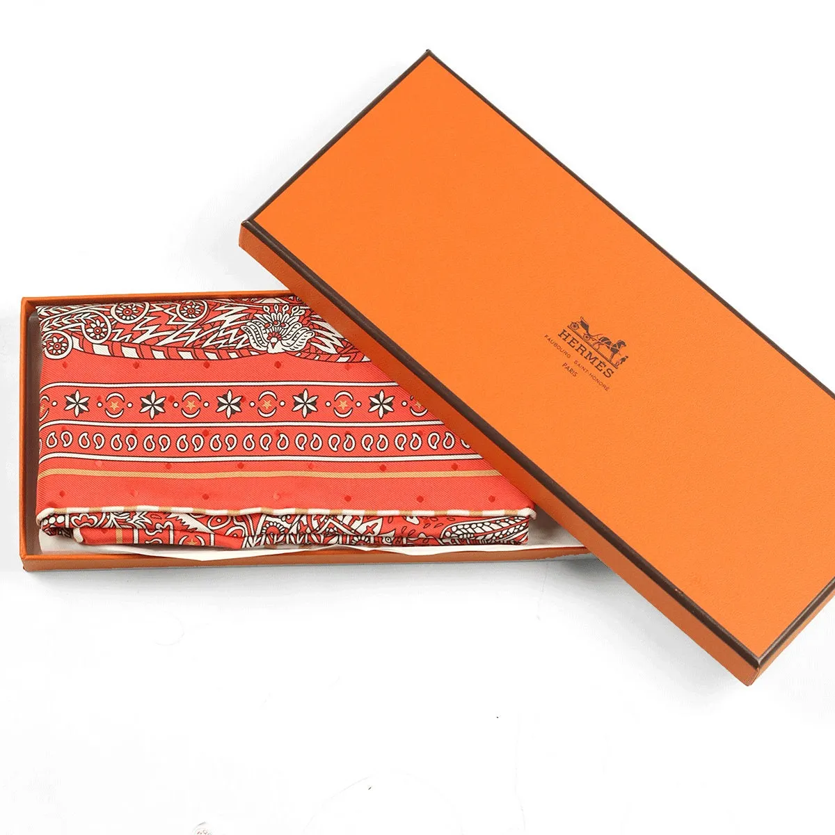 Hermes "Le Jardin de la Maharani" by Annie Faivre 55cm Silk Bandana