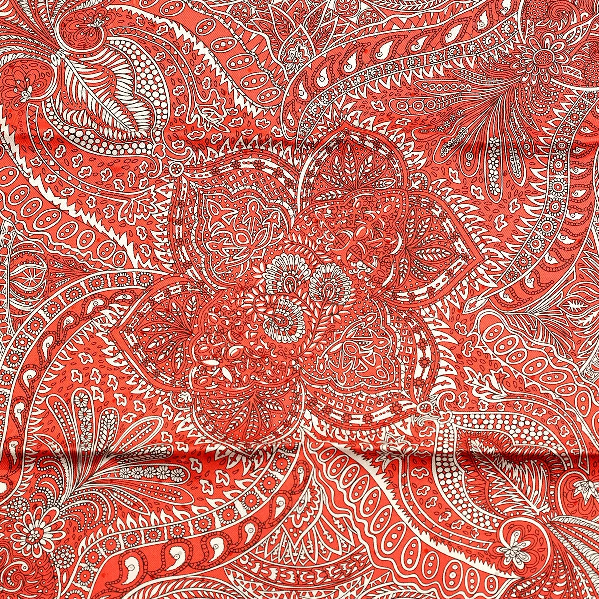 Hermes "Le Jardin de la Maharani" by Annie Faivre 55cm Silk Bandana