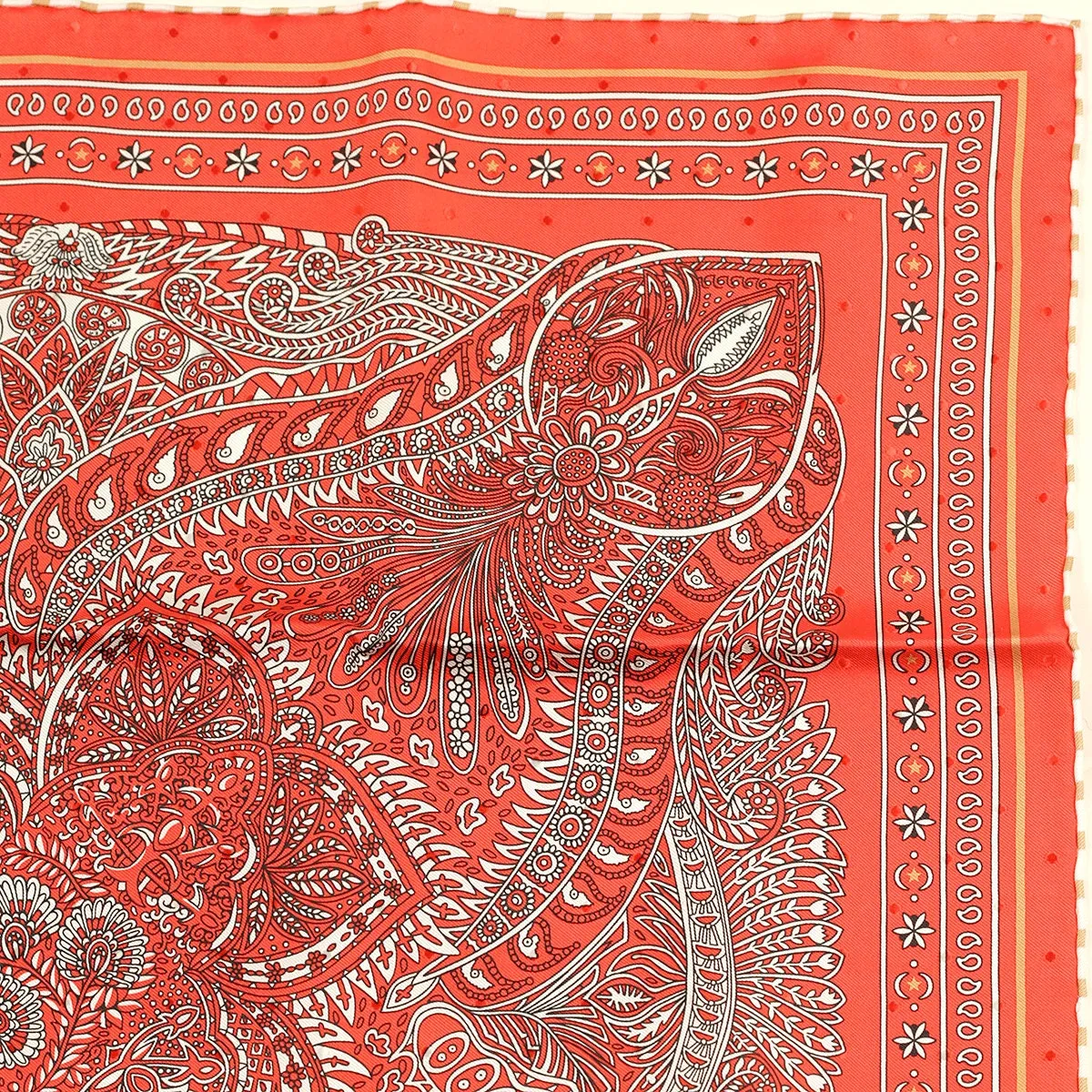 Hermes "Le Jardin de la Maharani" by Annie Faivre 55cm Silk Bandana