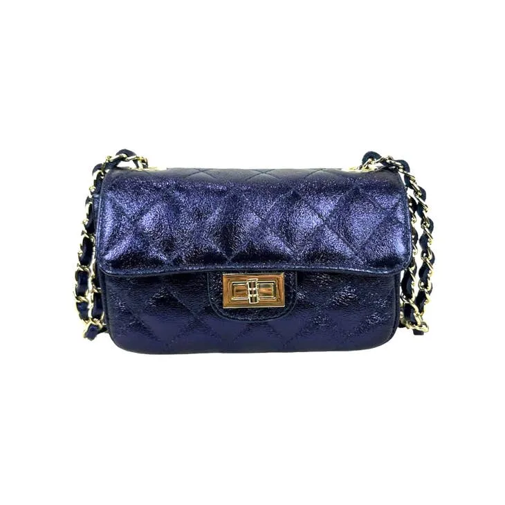 Italian Leather Quilted Handbag