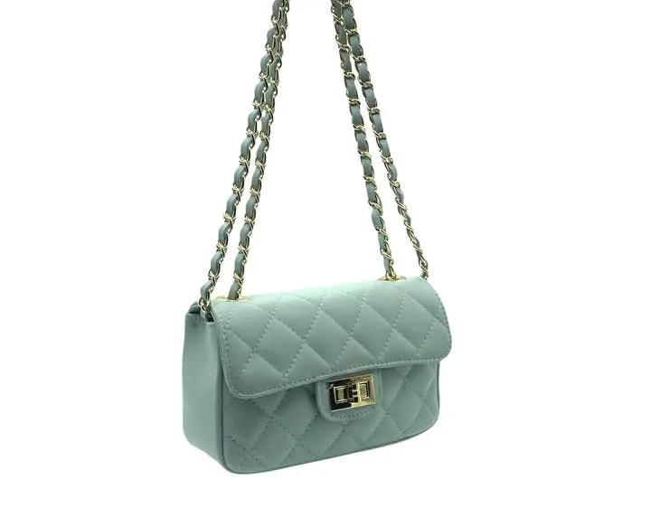 Italian Leather Quilted Handbag