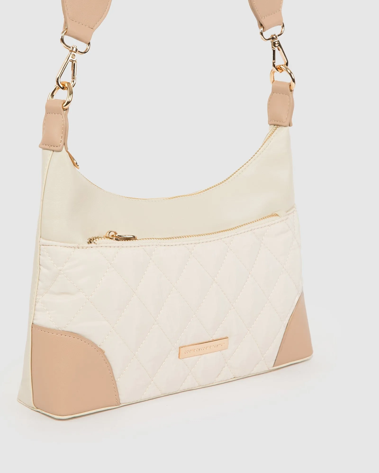 Ivory Jess Quilt Crossbody Bag