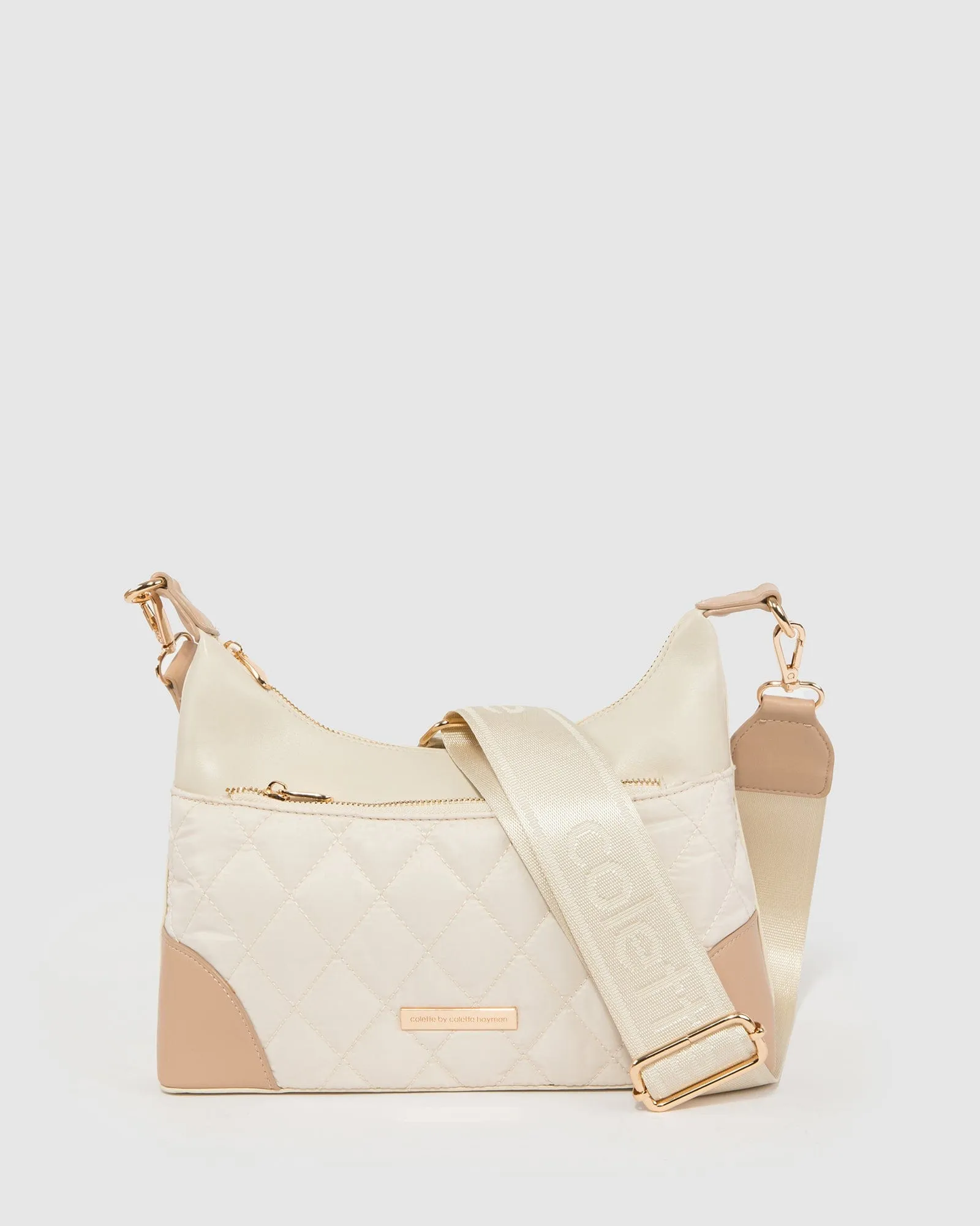 Ivory Jess Quilt Crossbody Bag