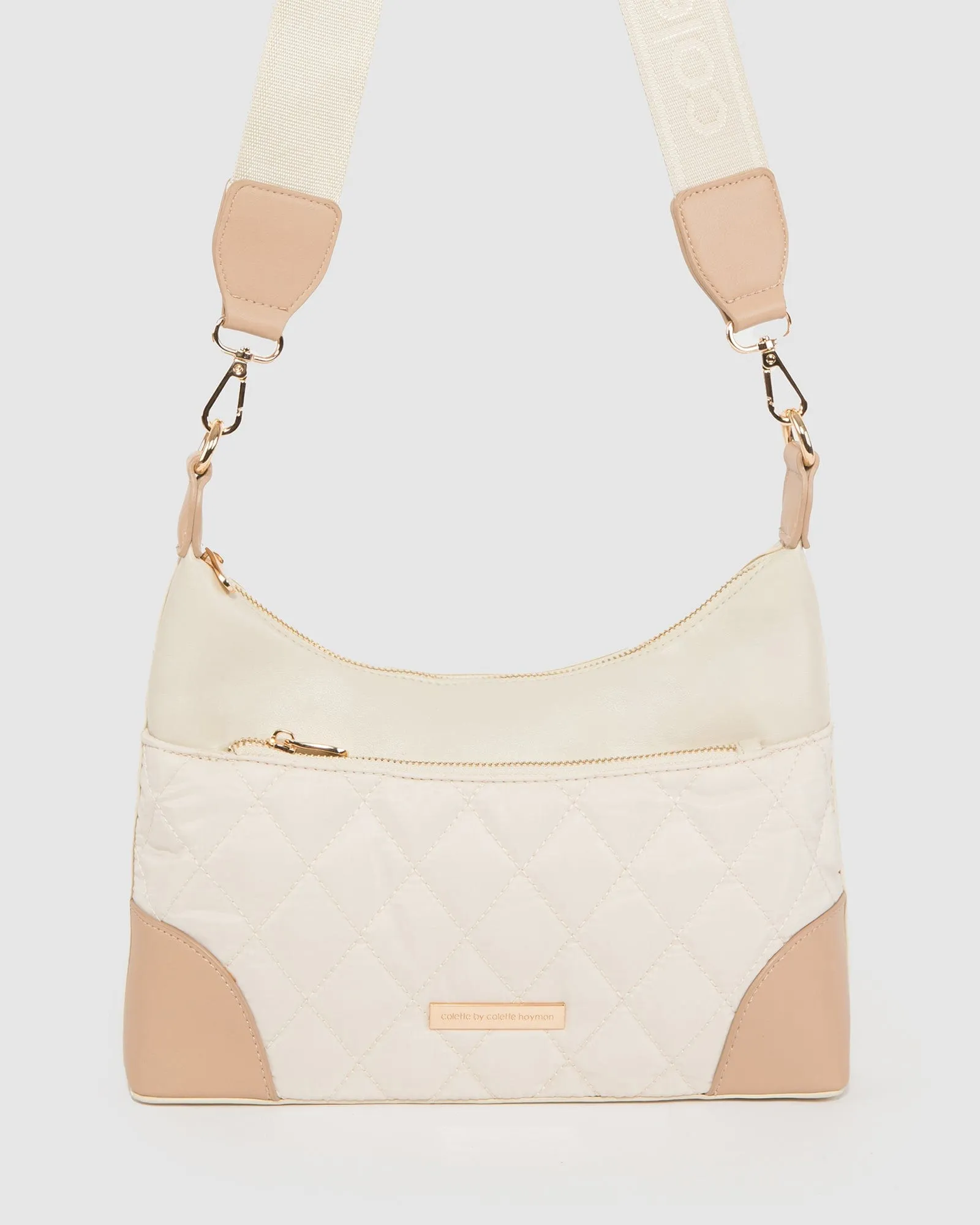 Ivory Jess Quilt Crossbody Bag