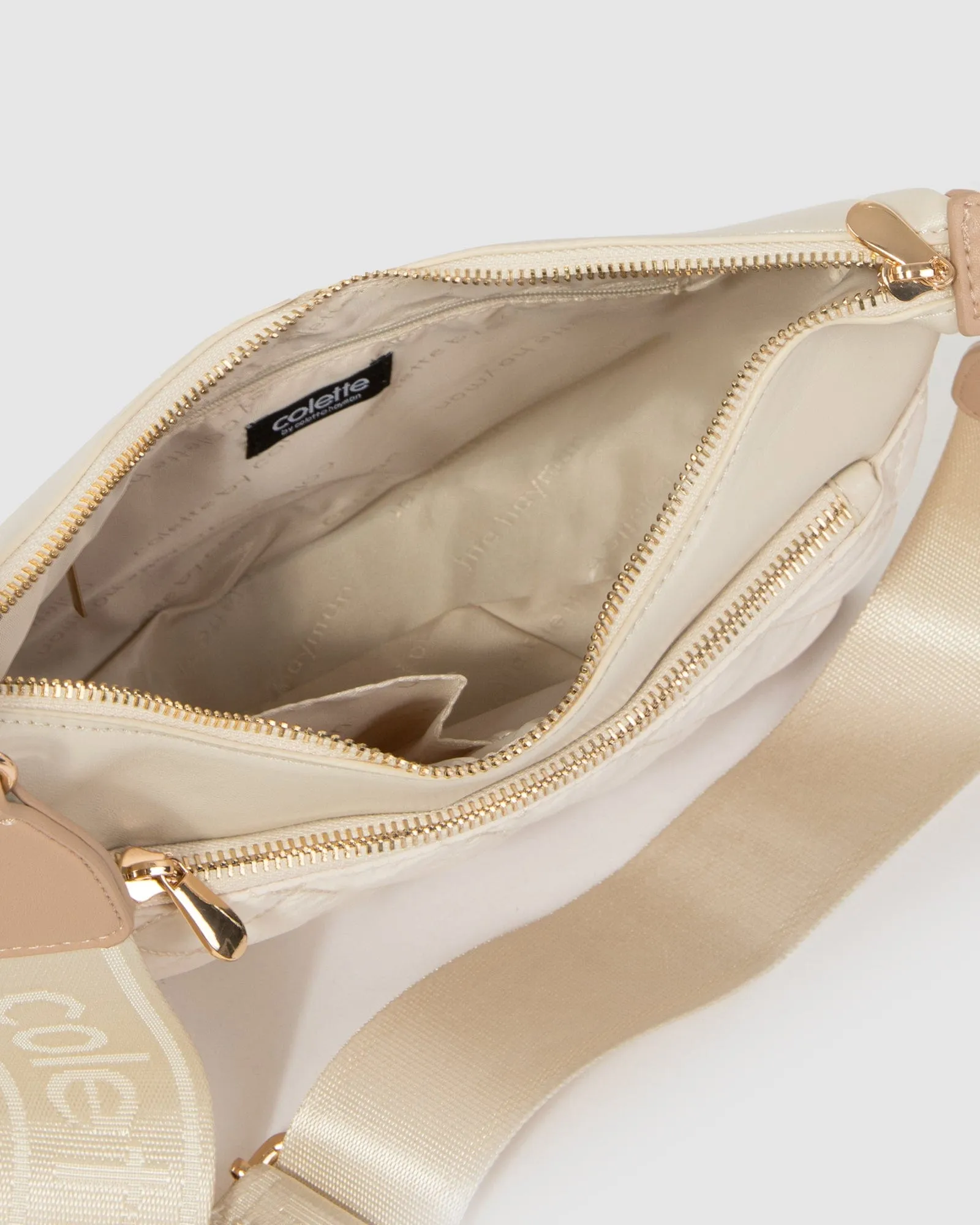 Ivory Jess Quilt Crossbody Bag