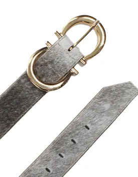 Ivy Double Buckle Belt Natural Cowhide