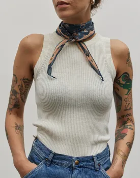 Kapital Washer Silk Neckerchief, Navy Cookie