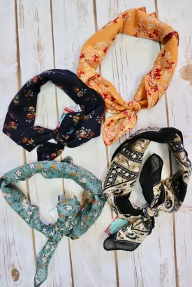 Last Call Vintage Floral Neckerchief [4 Colors]