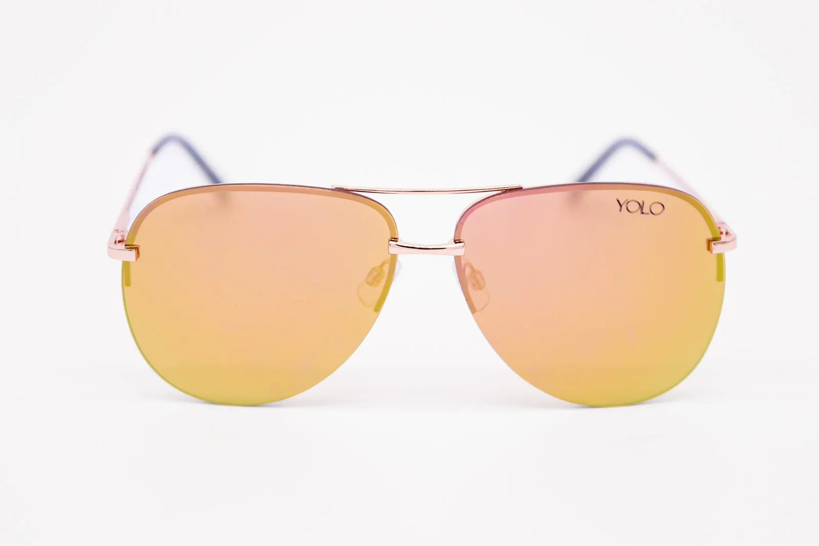 Lightweight Rimeless Fashion Aviator Metal Sunglasses